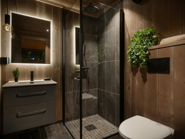baño madera reformado