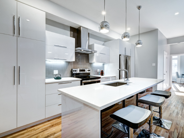 cocina blanca reformada