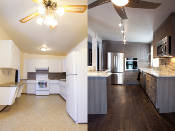 obra cocina antes y despues